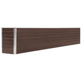 Jardinière lit surélevé plantes fleurs jardin acier galvanisé 320 x 40 x 45 cm marron 02_0001109