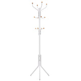 Porte-manteau sur pied Hauteur de 182 cm perroquet de 3 tubes en fer blanc 12_0003190