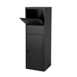 Boîte à colis verrouillable sur pied courrier paquet 46 x 45 x 140 cm noir 16_0000115